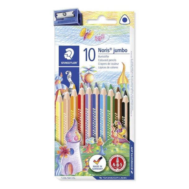 Staedtler Farveblyant st - Noris Club Jumbo trekant - 10 i assorteret farver